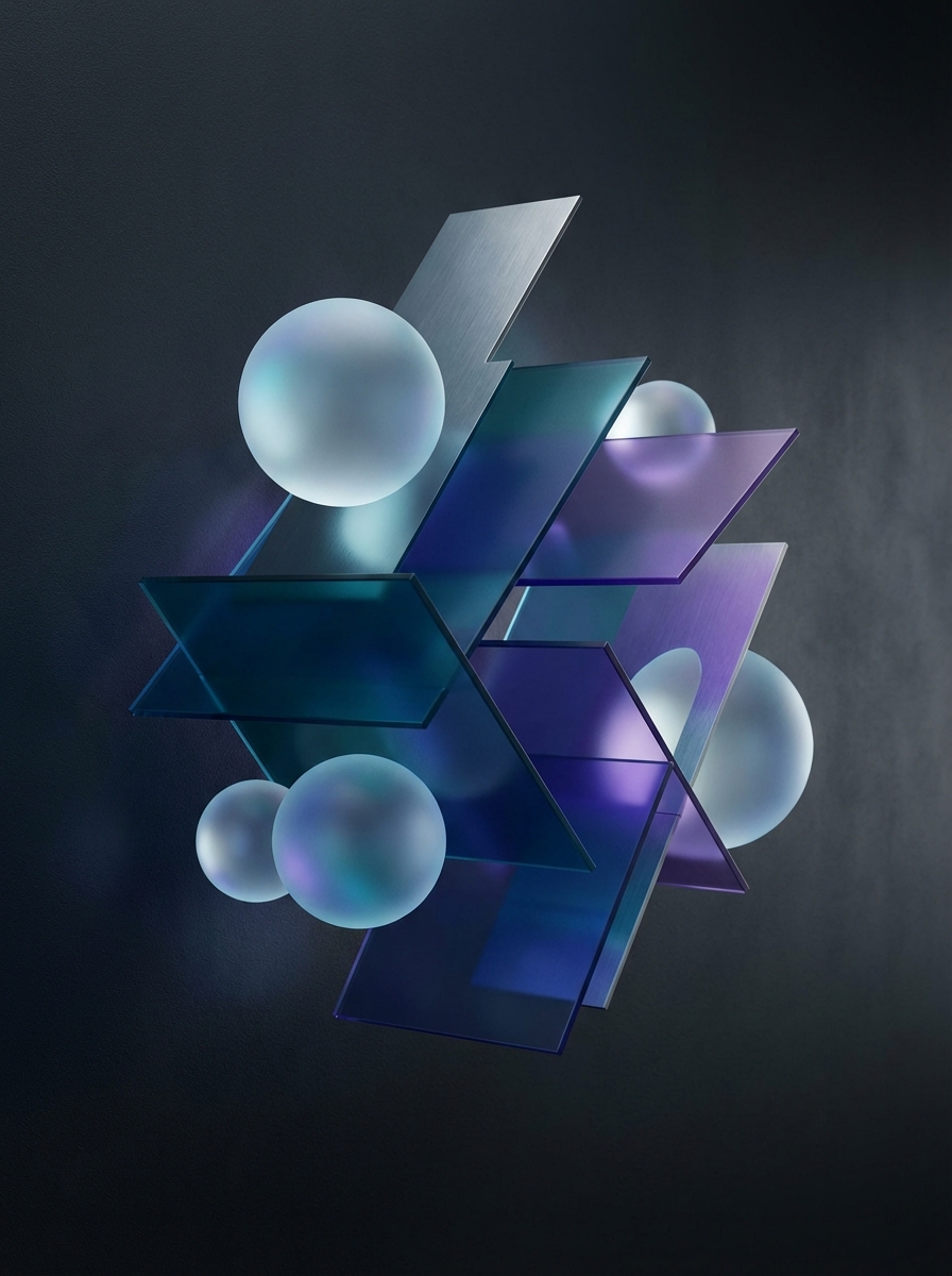 Abstract visualization of interconnected business challenges