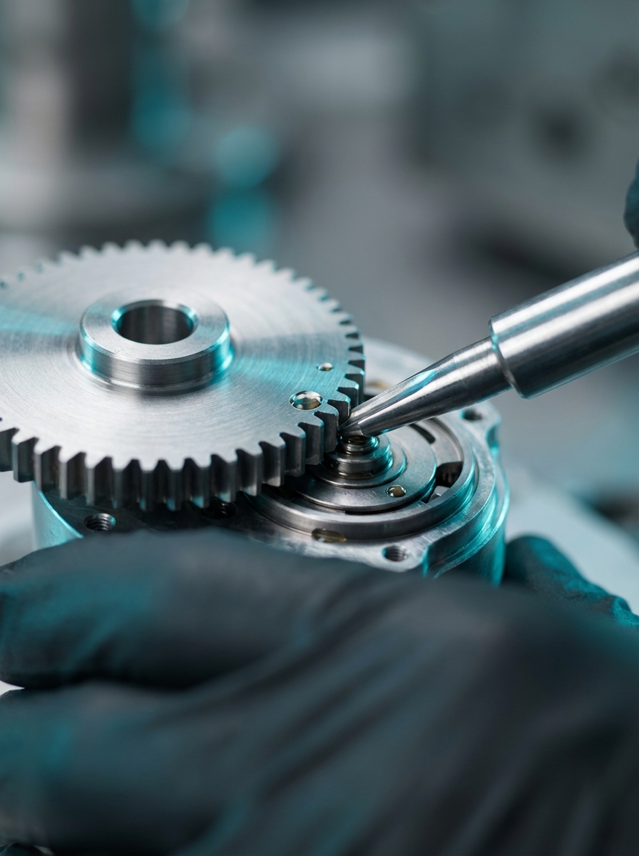 Macro shot of high-precision engineering