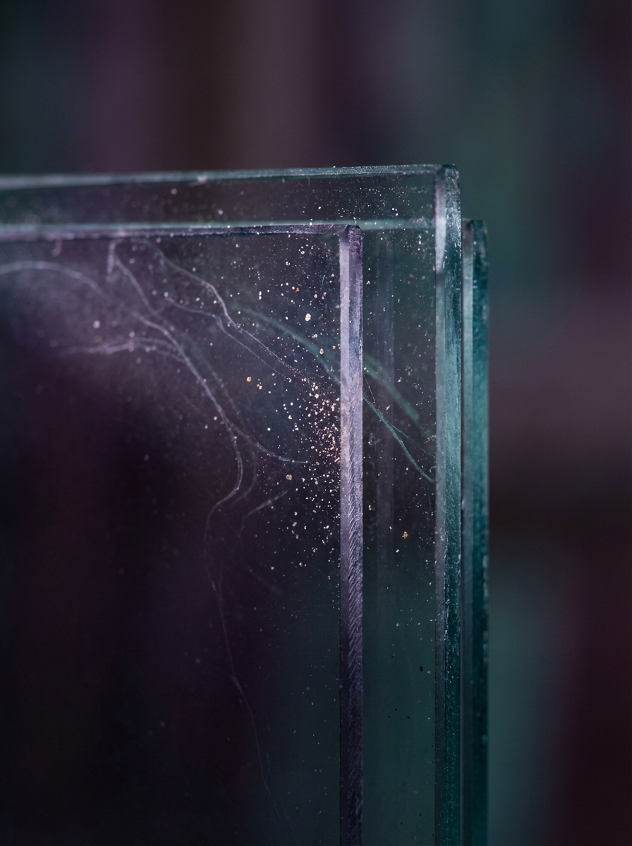 Macro photography of layered residue representing trust memory