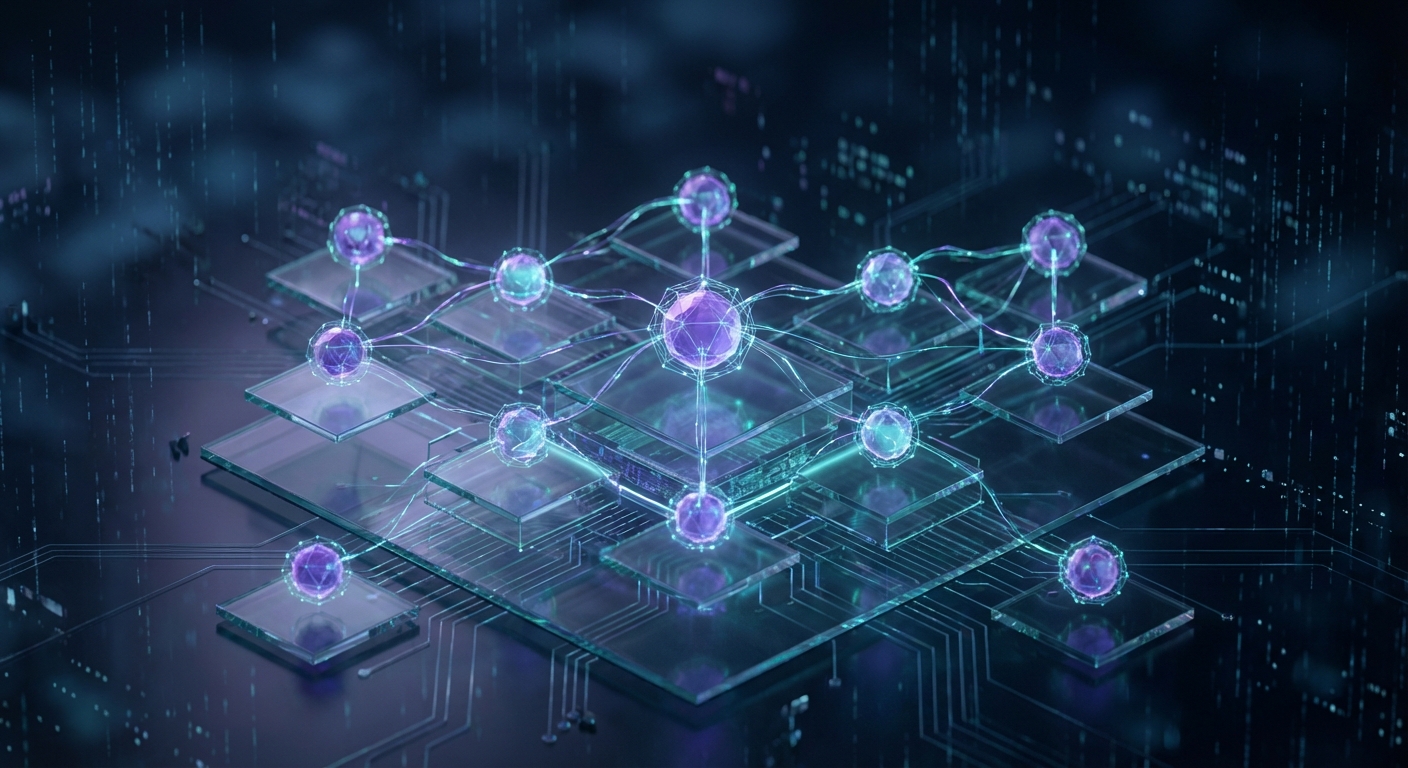 Conceptual visualization of autonomous AI agents