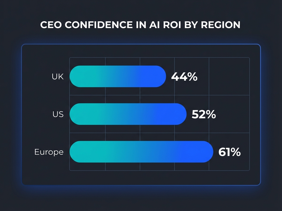 Data visualization of CEO confidence in AI ROI