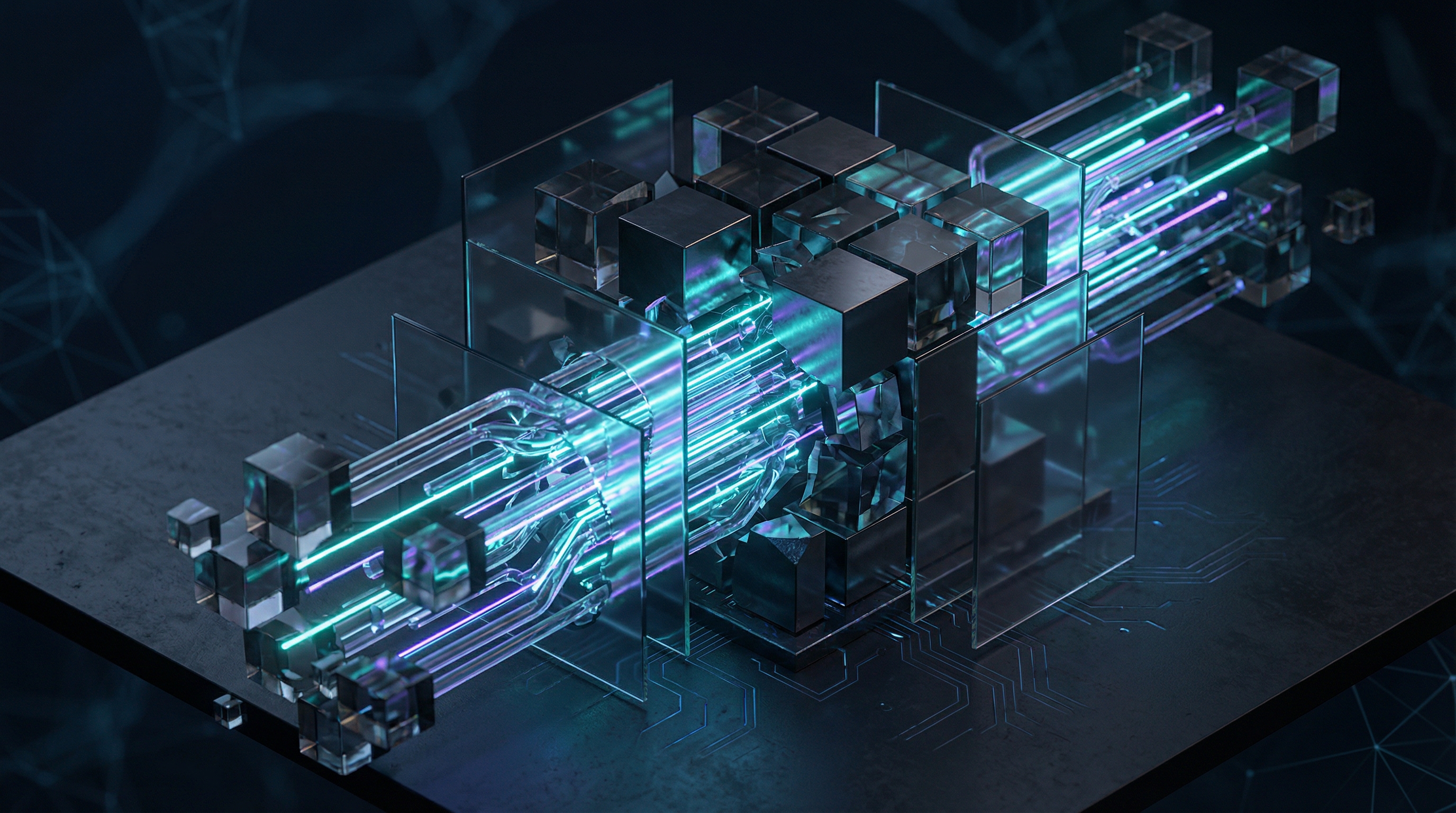 Abstract digital transformation visualization