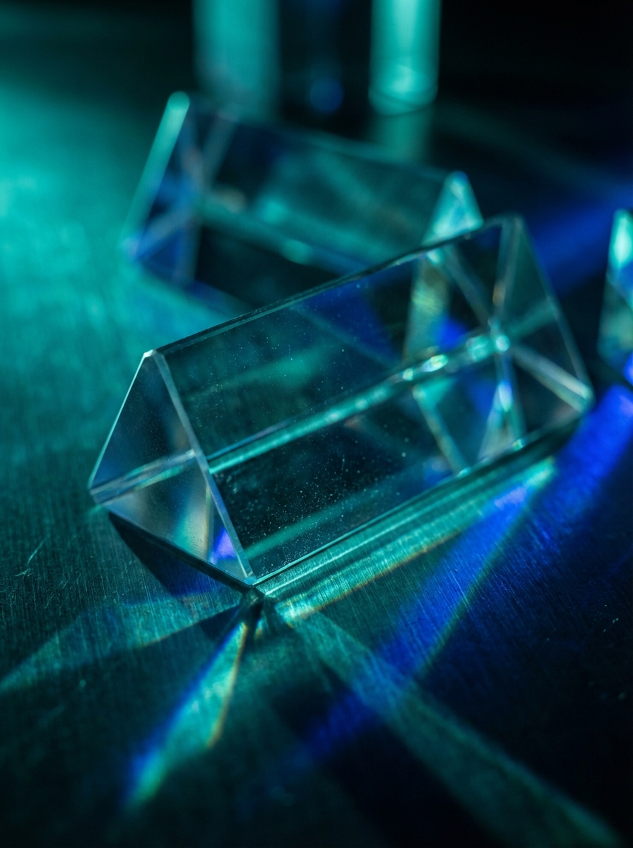 Macro photography of shifting light through glass