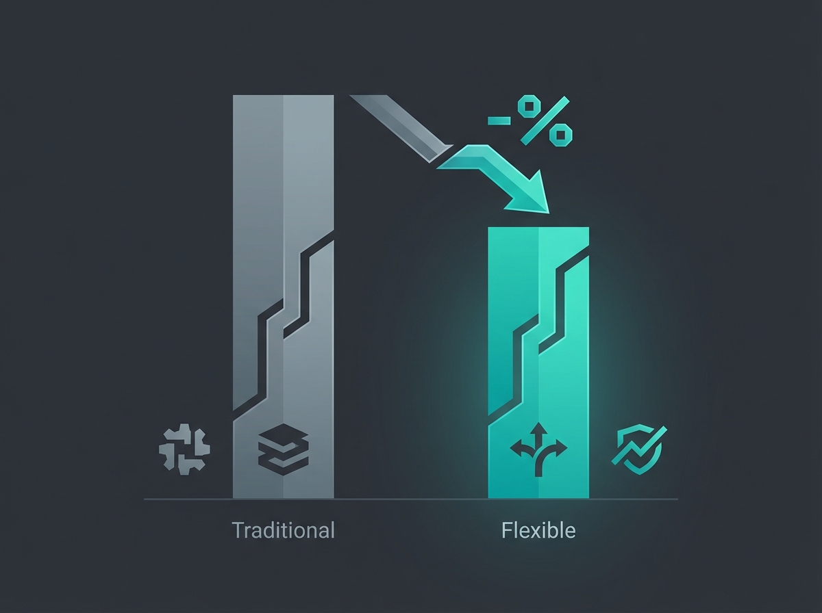 Data visualization showing 20% cost savings