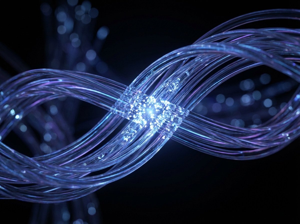 Macro photography of interconnected light networks representing global talent