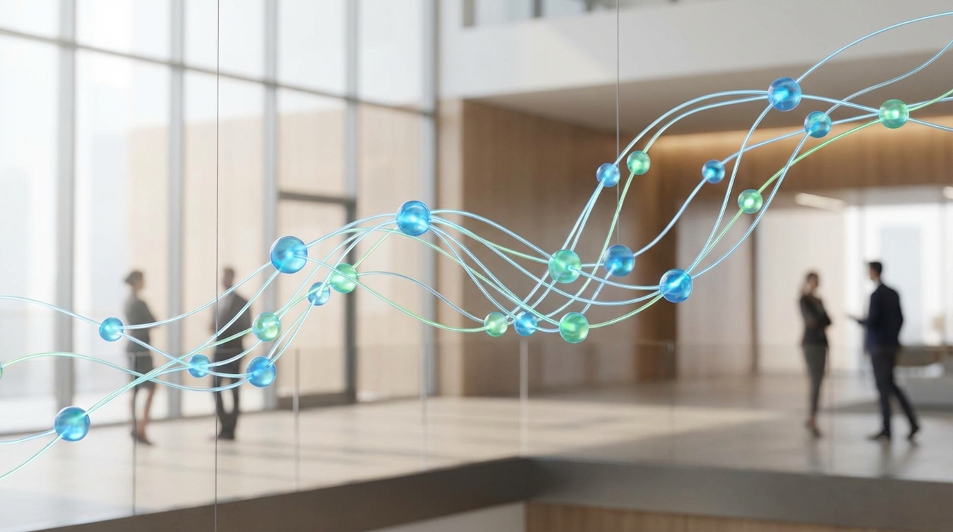 Conceptual visualization of structured yet fluid collaboration nodes